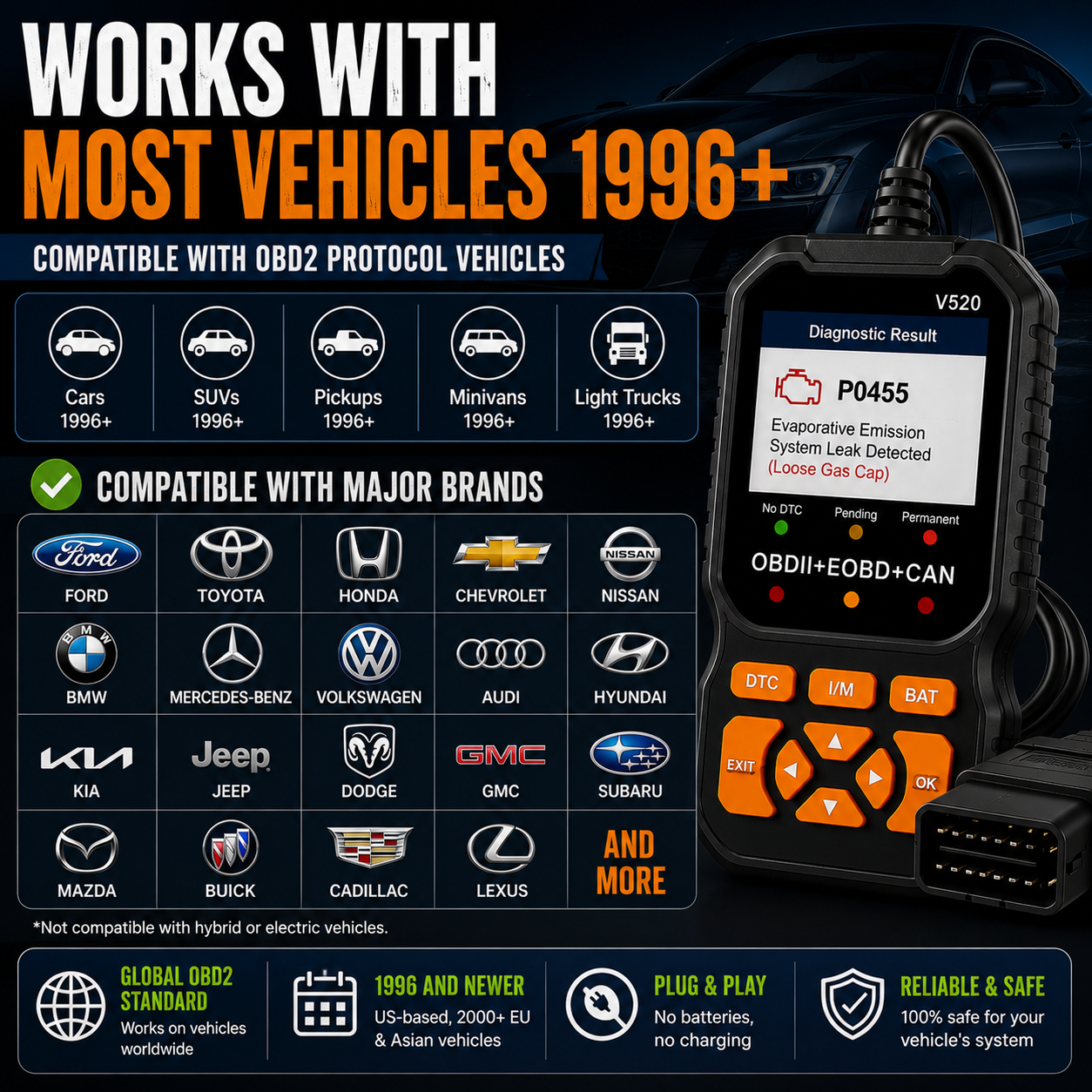 V520 OBD2 Scanner